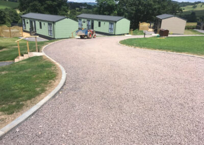Best Contractor Holiday Park Campsite Road Edge Kerbs Gravel Devon Dorset Somerset