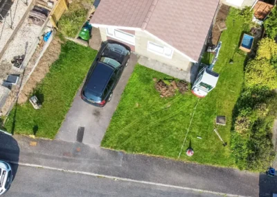 Axminster Devon New path Edging Kerbs and New Tarmac