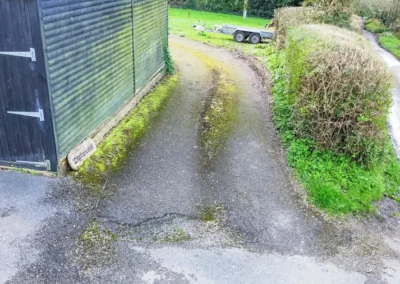 Axminster Removed old damaged edging kerbs