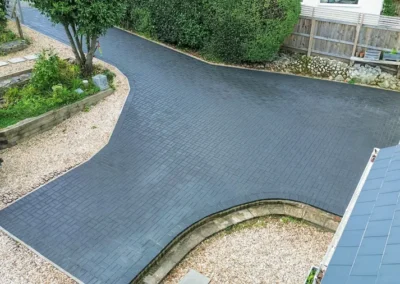 Lyme Regis New Driveway with Stonemarket Charcoal Block Pavers