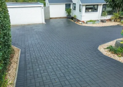 Lyme Regis New Driveway with Stonemarket Charcoal Block Pavers