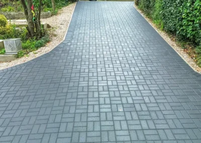 Lyme Regis New Driveway with Stonemarket Charcoal Block Pavers